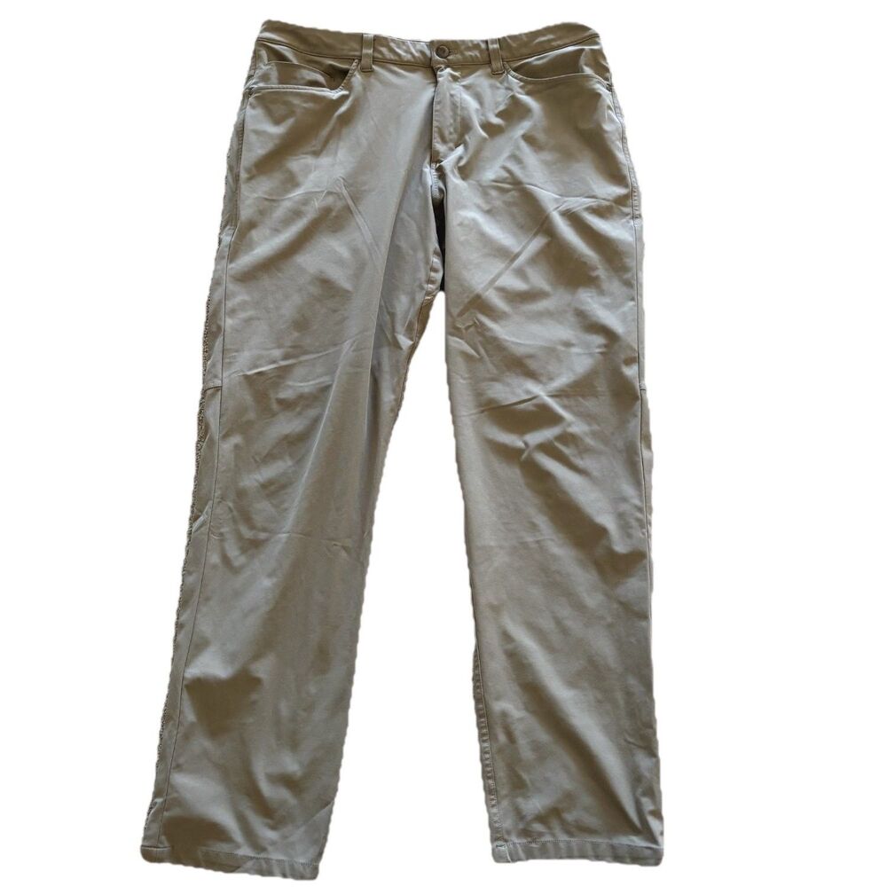 Lululemon Pants Abc Pant Mens Size 34 Tan Chino Classic Fit For Parts Stretch